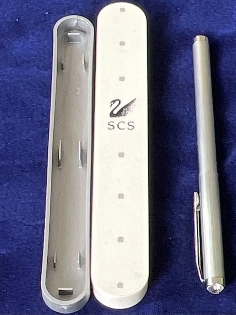 Swarovski Silver Crystal Pen And a Stylus Charm SCS Clear Swarovski Crystals Set